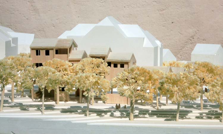 Maquette détaillée d'une villa avec piscine